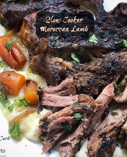 Slow Cooker Moroccan Lamb (Low-Carb, Paleo, Whole30)
