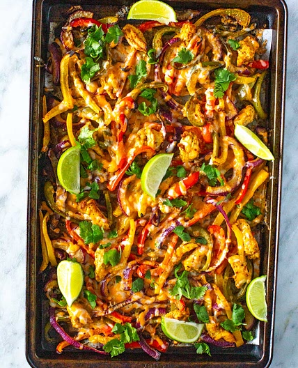 Easy Sheet Pan Chicken Fajitas
