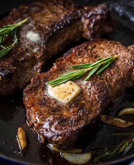 Pan-Seared Steak with Garlic Butter
