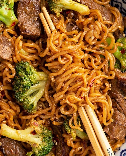 Beef and Broccoli Ramen Stir Fry