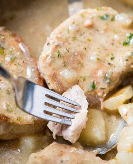 Slow Cooker Pork Chops and Potatoes