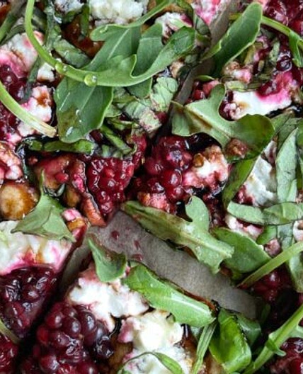 Blackberry Goat Cheese Naan