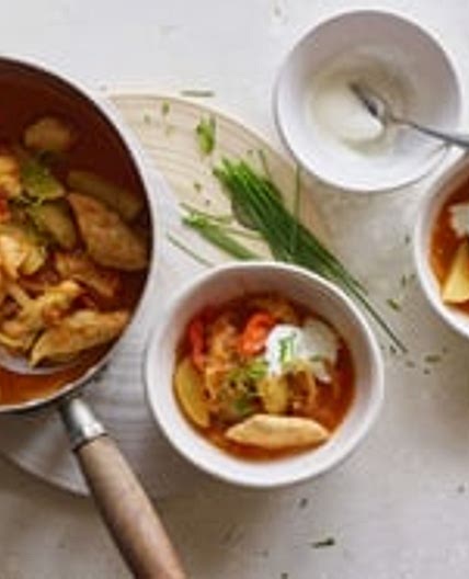 Pouletragout mit Sauerkraut