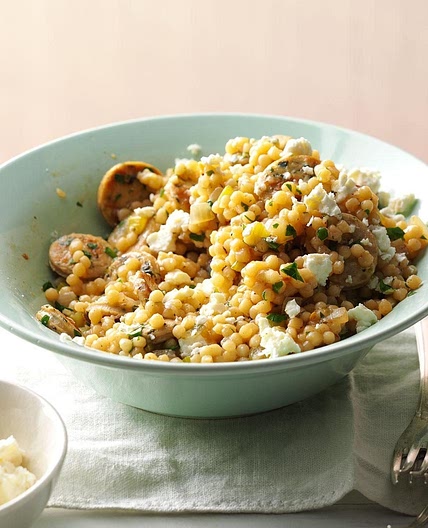 Israeli Couscous & Chicken Sausage Skillet