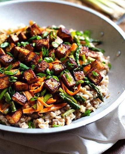 Honey Ginger Tofu and Veggie Stir Fry