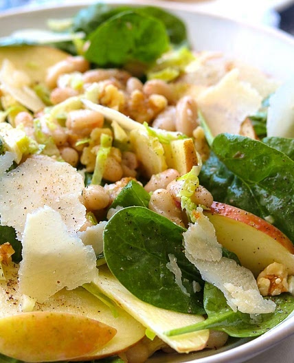 Apple Spinach White Bean Salad