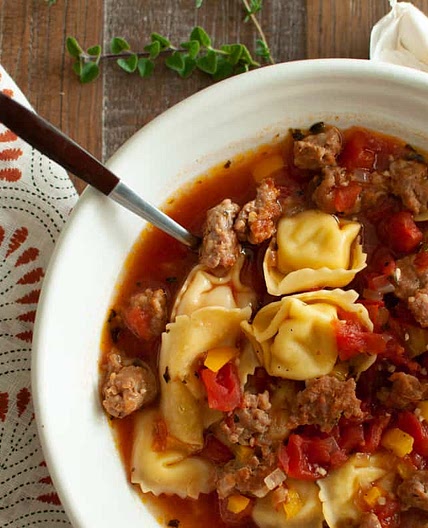 Italian Sausage & Tortellini Soup