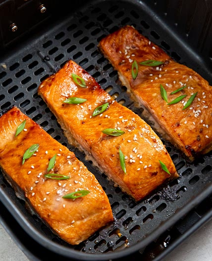 Air Fryer frozen salmon