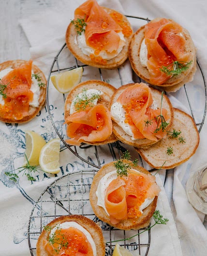Blinis with smoked salmon
