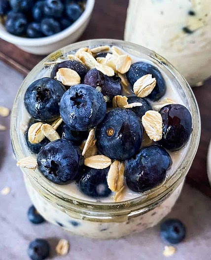 Blueberry Cheesecake Overnight Oats