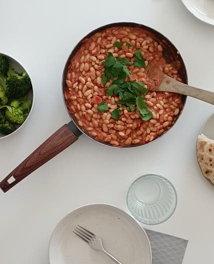 Cremige weiße Bohnen