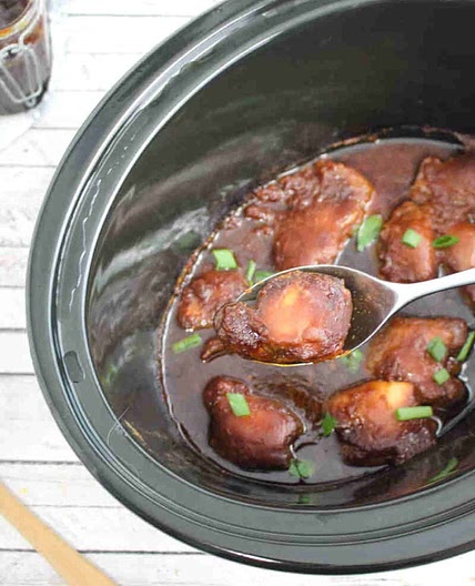 Slow Cooker BBQ Chicken Thighs
