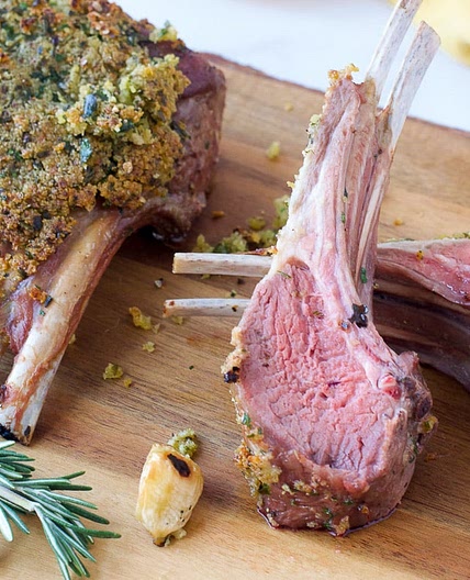Roasted Rack Of Lamb With Garlic-Herb Rub
