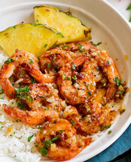 Hawaiian Garlic Shrimp