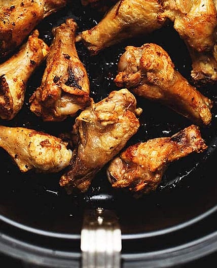 Keto Air Fryer Chicken Wings with 3 Sauces