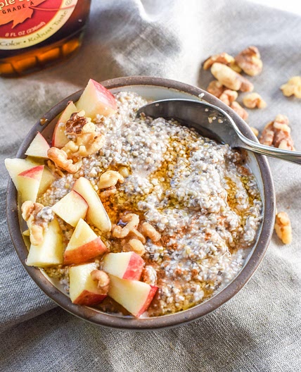 Cinnamon Apple Overnight Buckwheat Groats (GF, vegan)