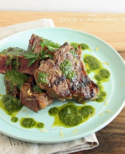 Grilled Lamb Chops with Charmoula (Low Carb, Gluten Free & Whole 30)