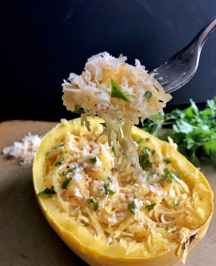 Garlic Parmesan Spaghetti squash