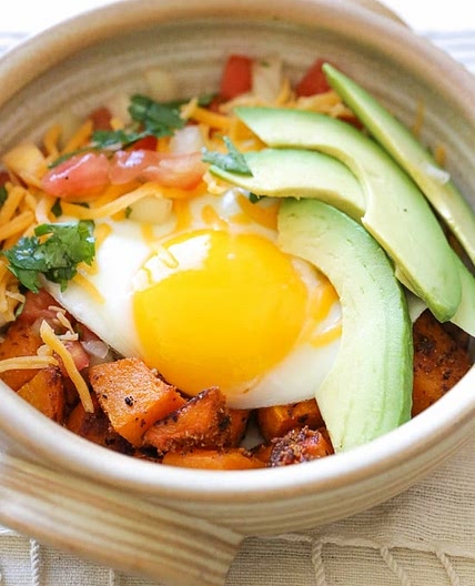 Breakfast Burrito Bowl with Spiced Butternut Squash