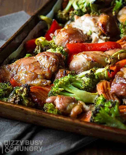 Easy One Pan Honey Garlic Chicken With Veggies