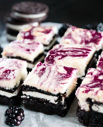 Blackberry Cheesecake OREO Brownies
