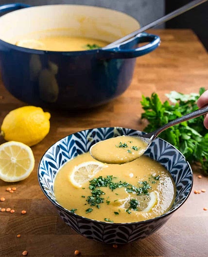 Vegan Middle Eastern Lentil Soup (Stovetop, Instant Pot, or Thermomix)