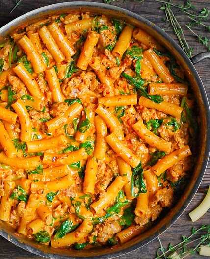 Creamy Sausage Rigatoni (One-Pan, 30-Minute Meal)