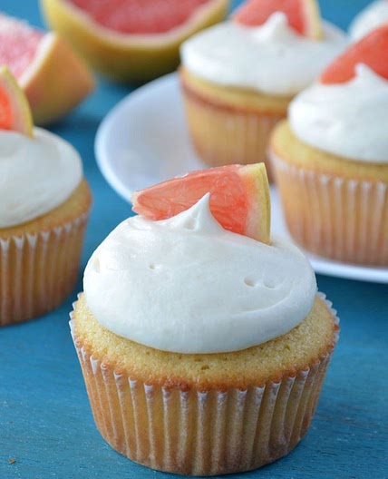 Pink Grapefruit Cupcakes