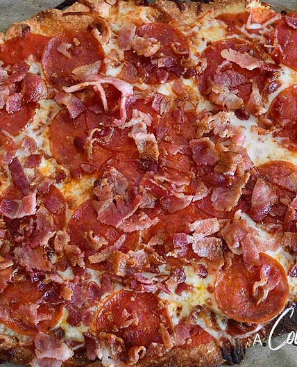 Bacon Pepperoni Keto Pizza