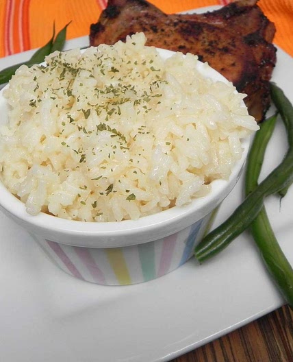Garlic Butter Rice Casserole