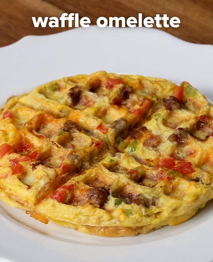 Waffle Omelette Recipe by Tasty