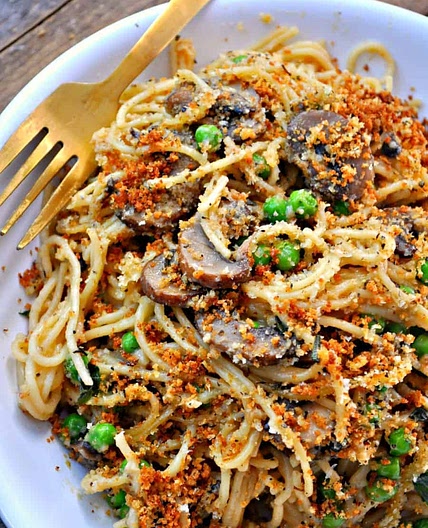 Vegan One Pot Mushroom Tetrazzini