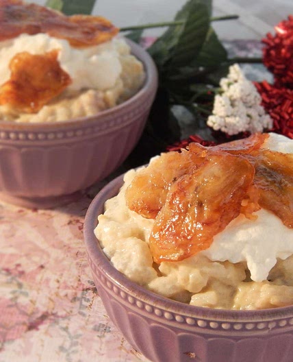 Japanese Banana Rice Pudding