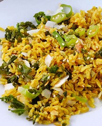 One-Pot Turmeric Coconut Rice with Kale