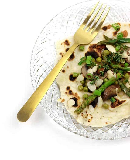 Vegan Spring Vegetable Potato Crepes