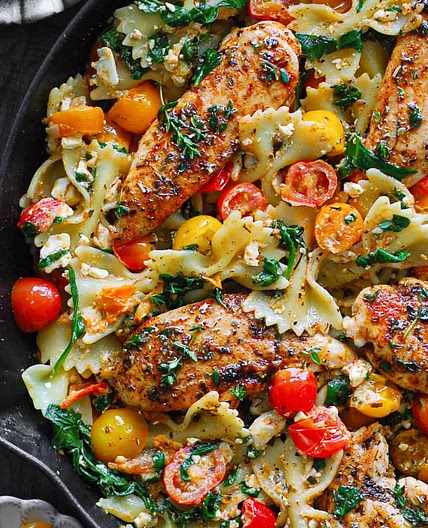 Chicken Feta Pasta