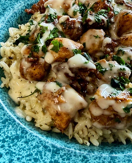 Blackstone Cheesy Chorizo Chicken and Pineapple