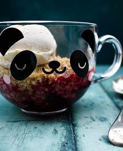 Microwave Blackberry Crumble