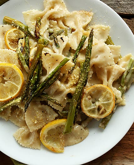 Creamy Vegan Lemon Asparagus Pasta