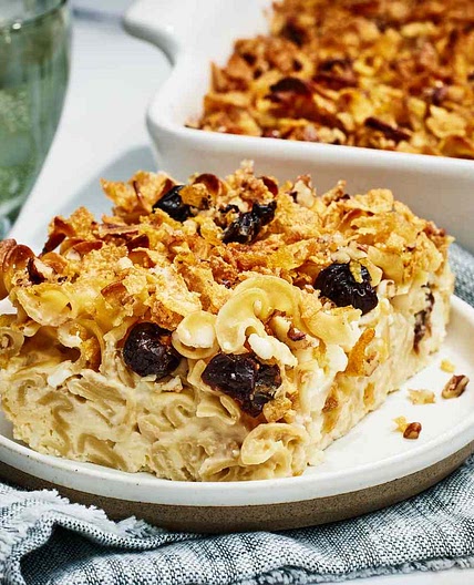 Sweet Noodle Kugel with Dried Cherries