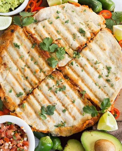 Roasted Sweet Potato and Black Bean Quesadillas