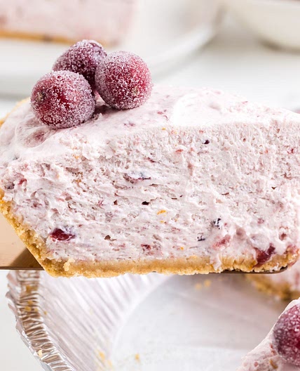No Bake Cranberry Fluff Pie