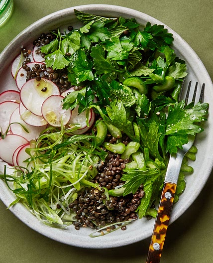 Marinated Lentils with Crunchy Vegetables