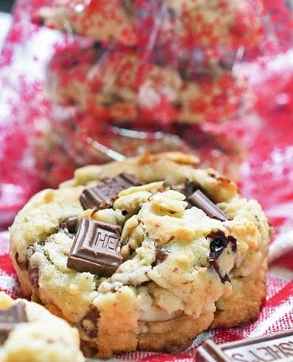 Chocolate Cherry Almond Cookies