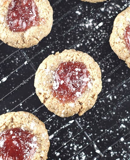 Paleo Strawberry Thumbprint Cookies