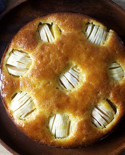 sunken apple and honey cake