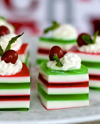 Receita de Gelatina colorida natalina