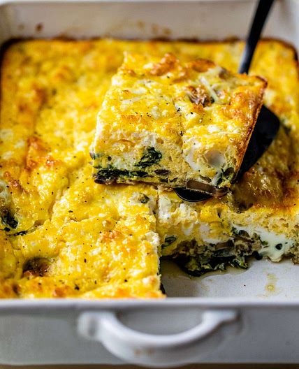 Healthy Cottage Cheese & Spinach Egg Bake