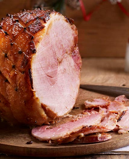 Honey-glazed gammon