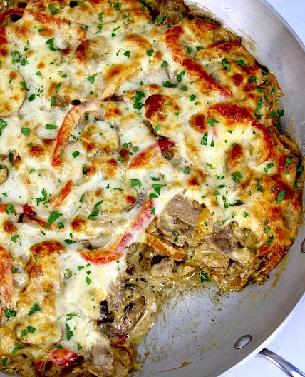 Philly Cheesesteak Casserole